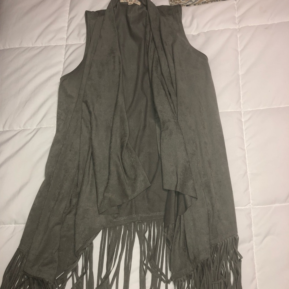 Open suede vest